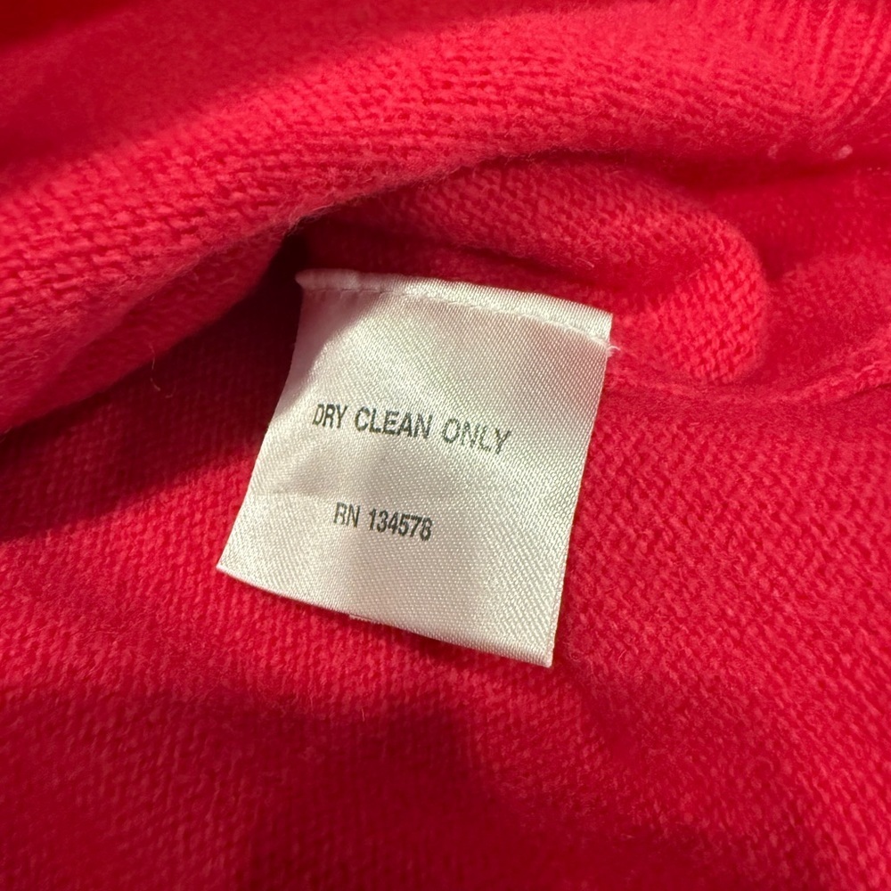 Vineyard Vines Hot Pink Lambswool Sweater with Whale Pattern Sz Large - Picture 7 of 9